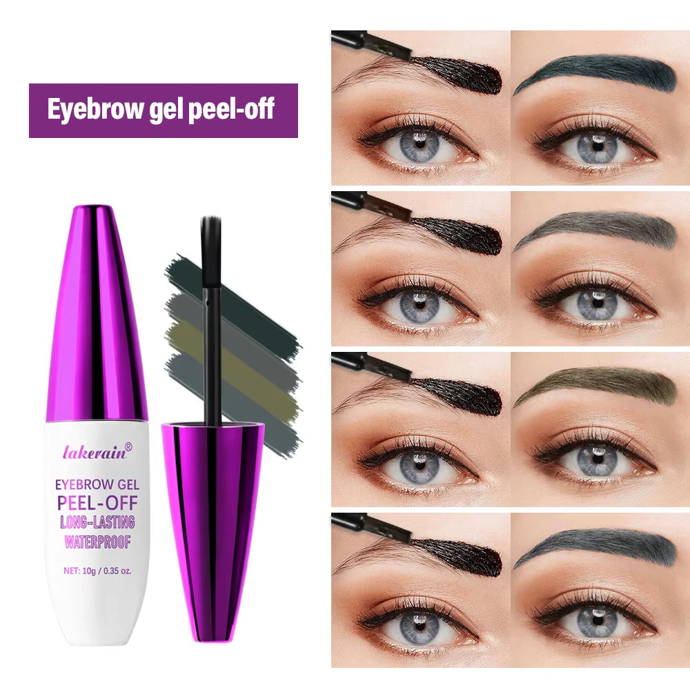 Tattoo Peel off Eyebrow Gel Tint Long-Lasting Semi Permanent Brow Tint Waterproof Transfer-Proof Defined Looking Brows Cosmetics
