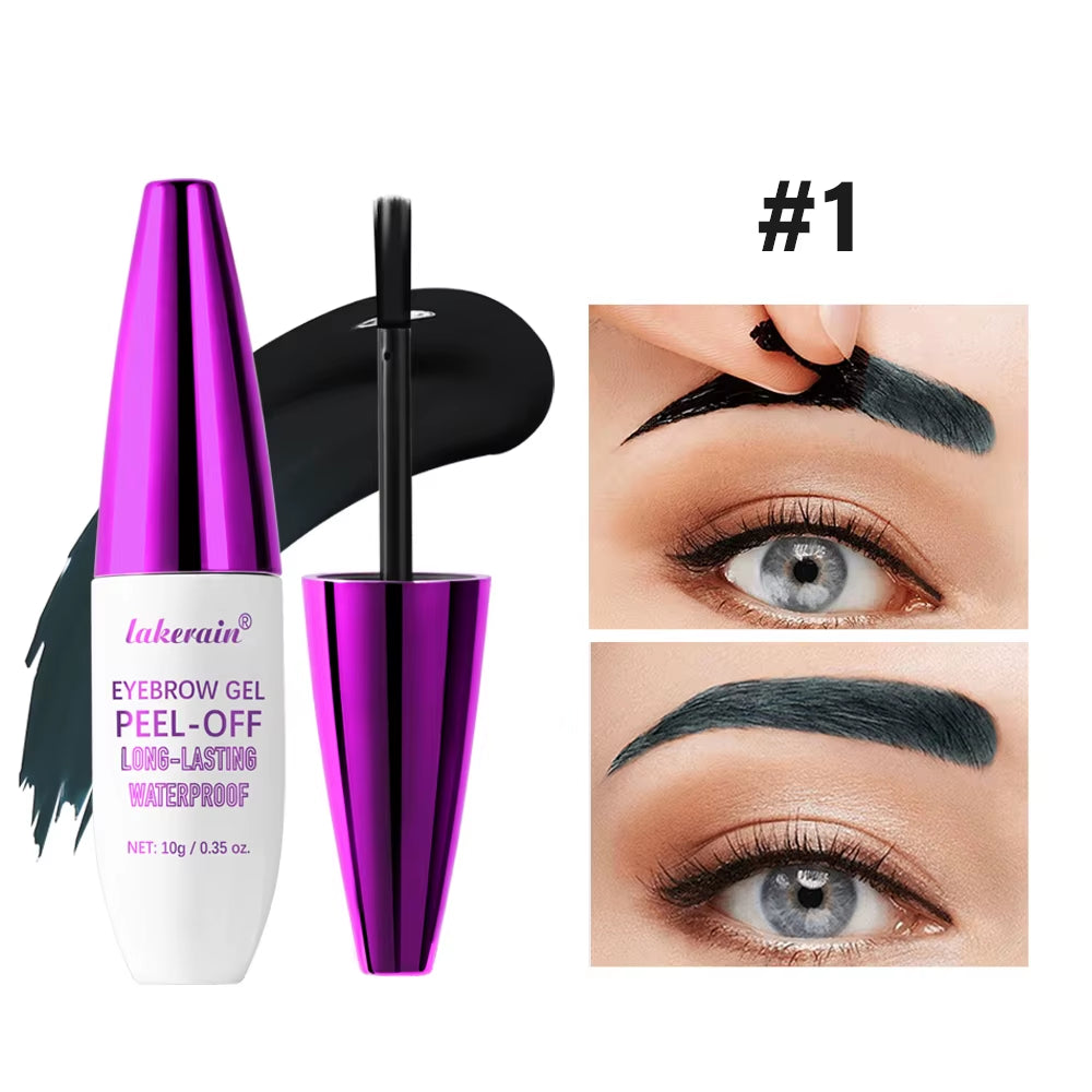 Tattoo Peel off Eyebrow Gel Tint Long-Lasting Semi Permanent Brow Tint Waterproof Transfer-Proof Defined Looking Brows Cosmetics