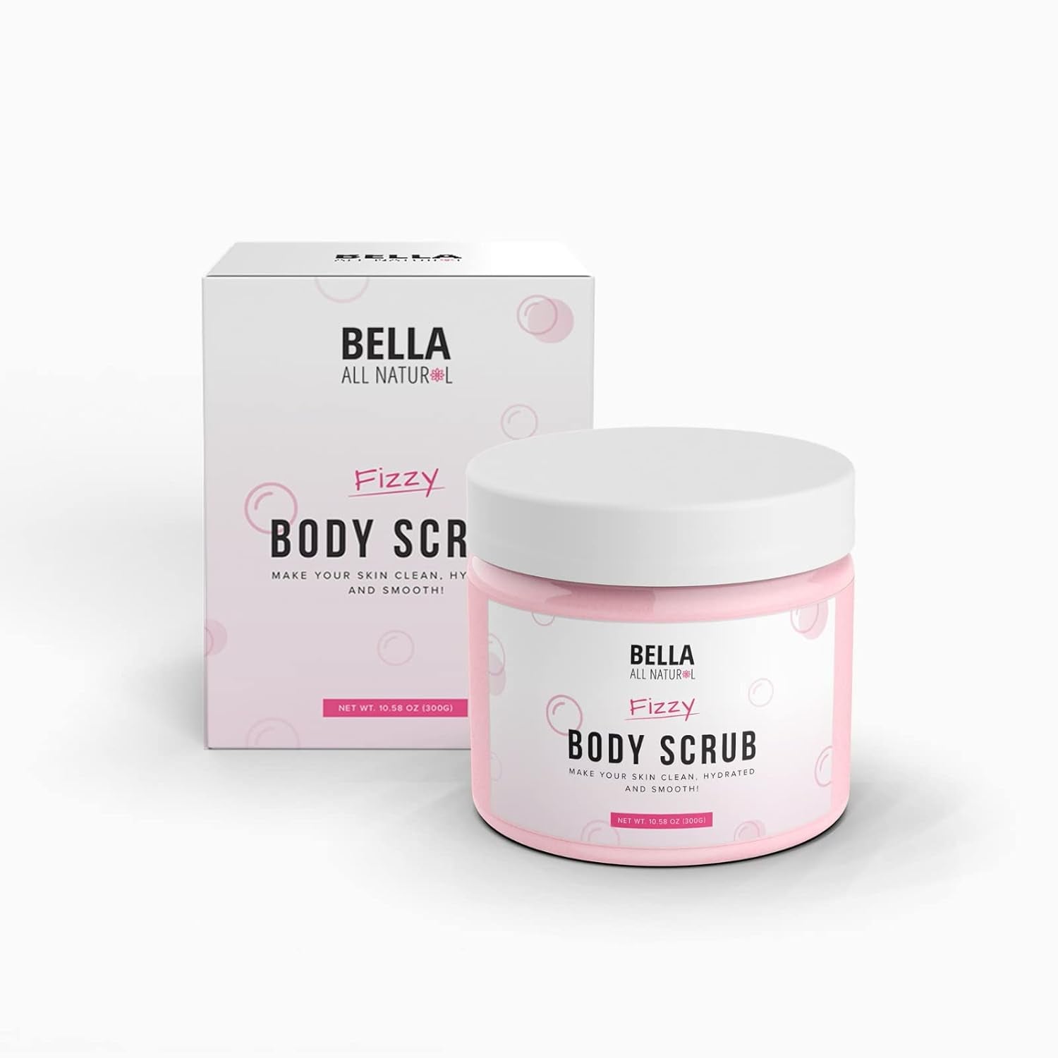 Fizzy Body Scrub & Booty Scrub for Silky, Smooth Skin - Reduce Stretchmarks & Cellulites