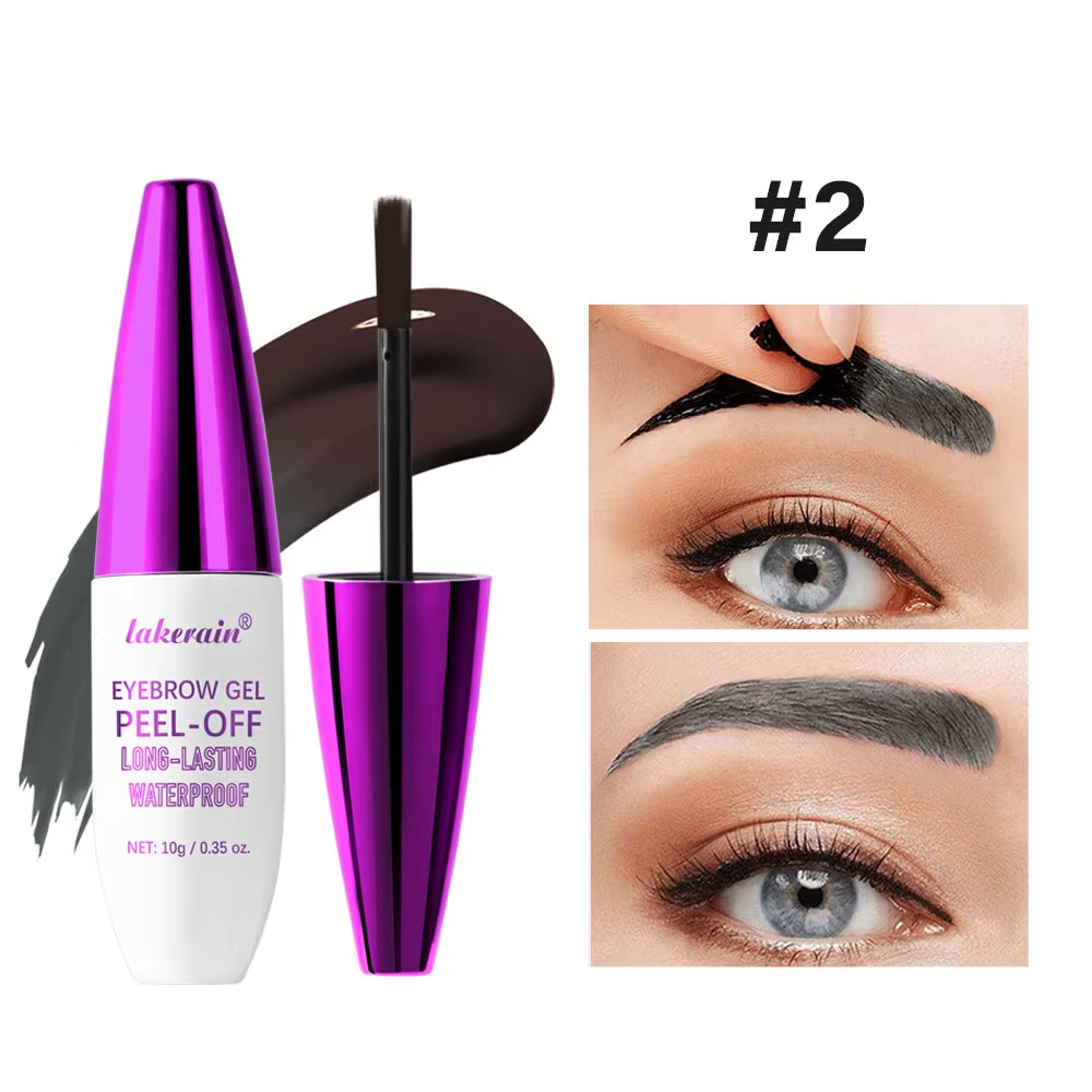Tattoo Peel off Eyebrow Gel Tint Long-Lasting Semi Permanent Brow Tint Waterproof Transfer-Proof Defined Looking Brows Cosmetics