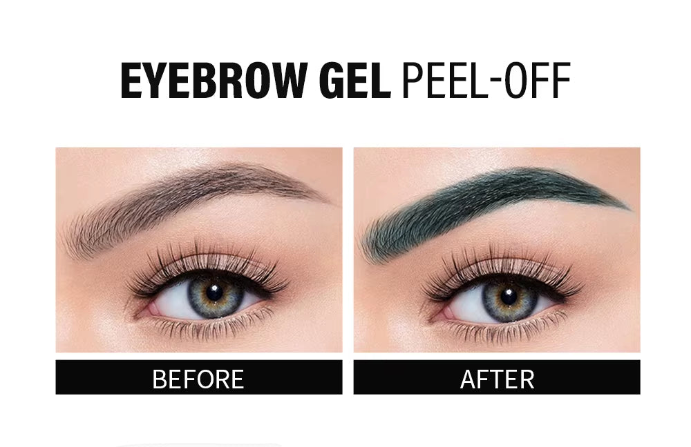Tattoo Peel off Eyebrow Gel Tint Long-Lasting Semi Permanent Brow Tint Waterproof Transfer-Proof Defined Looking Brows Cosmetics
