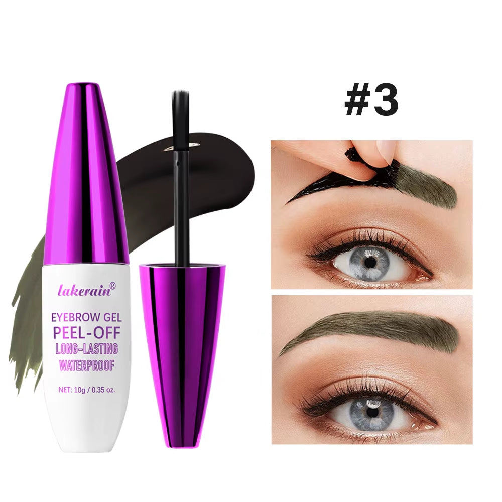 Tattoo Peel off Eyebrow Gel Tint Long-Lasting Semi Permanent Brow Tint Waterproof Transfer-Proof Defined Looking Brows Cosmetics